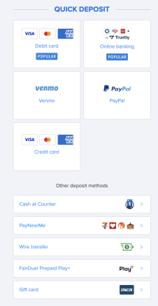 FanDuel Deposit Options
